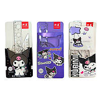 Линейки-набор 3пр Ke Sheng линейка 20см + угольник + транспортир, Kuromi XNB-2042