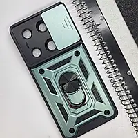 Протиударний чохол із закритою камерою шторкою кільцем на Xiaomi Redmi Note 13 Pro 4G / на телефон редмі нот 13 про