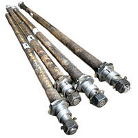 Вал (вісь) катка зубчато-кільчастого КЗК-9.02.001 з гайками та втулками у зборі