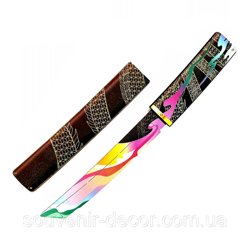 Дерев'яний дитячий ніж TANTO FLOW з STANDOFF 2, іграшкова зброя, фото 1