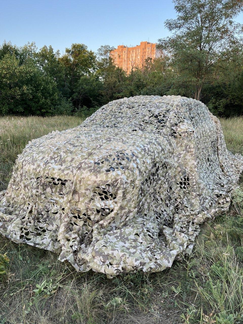 Сітка маскувальна 3х6 для автомобіля, пікапа, позашляховика та техніки. Колір "Суха трава", фото 1