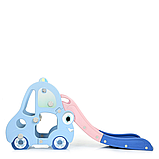 Гірка дитяча з баскетбольним кільцем L-CC01, Синій, фото 3