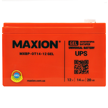 Акумулятор тяговий Maxion MXBP-OT 14-12 GEL (12V, 14Ah, +/-)