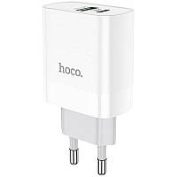 Wall charger 1USB + Type-C Hoco C80A PD20W+QC3.0 White