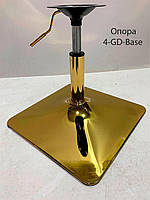 Стілець Phil 4-GD-Base на квадратній золотій нозі-опорі, з регулюванням висоти, м'яке сидіння, фото 4