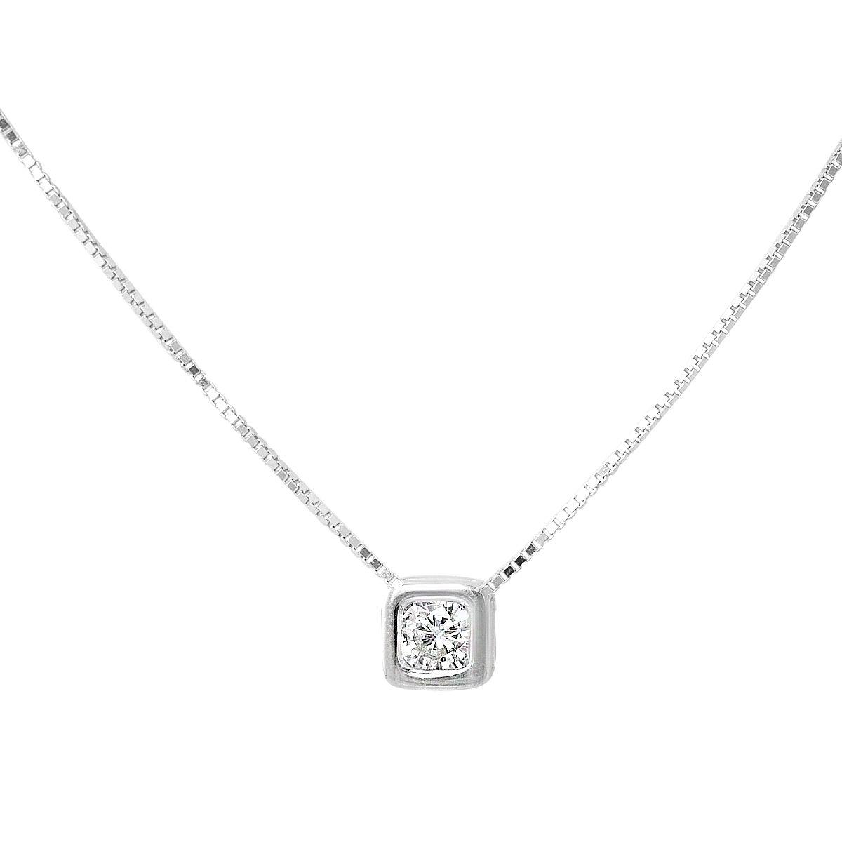 Срібне кольє ortex з фіанітами, вага виробу 2,45 г (2160984) 400450 розмір