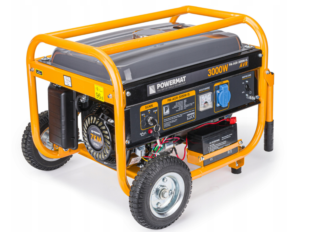 Генератор бензиновий зі стартером Powermat 3000 W