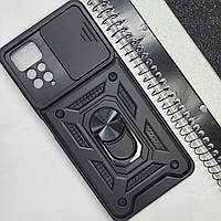 Протиударний чохол із закритою камерою шторкою кільцем на Xiaomi Redmi Note 12 Pro 4G / на телефон редмі нот 12 про