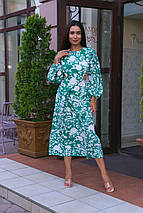 Плаття софт міді з довгими рукавами розміри норма, фото 5