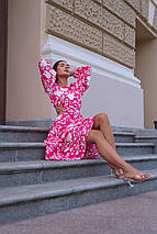 Плаття софт міді з довгими рукавами розміри норма, фото 3