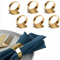 Набір кілець для серветок Leeseph Gold 6 шт