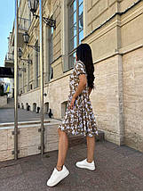 Сукня софт міді з довгими рукавами та красивими візерунками розміри норма й батал, фото 5