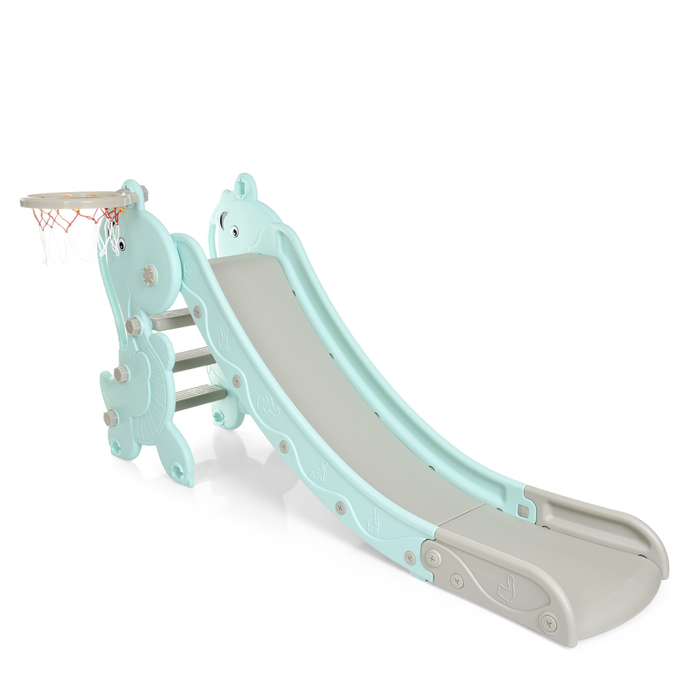 Гірка дитяча з баскетбольним кільцем YG2020, М'ятний, фото 1