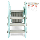 Гірка дитяча з баскетбольним кільцем YG2020, М'ятний, фото 4