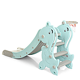 Гірка дитяча з баскетбольним кільцем YG2020, М'ятний, фото 5