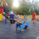 Дитяча вулична гойдалка балансир "Дельфін" з гумовим бампером на майданчик, фото 3