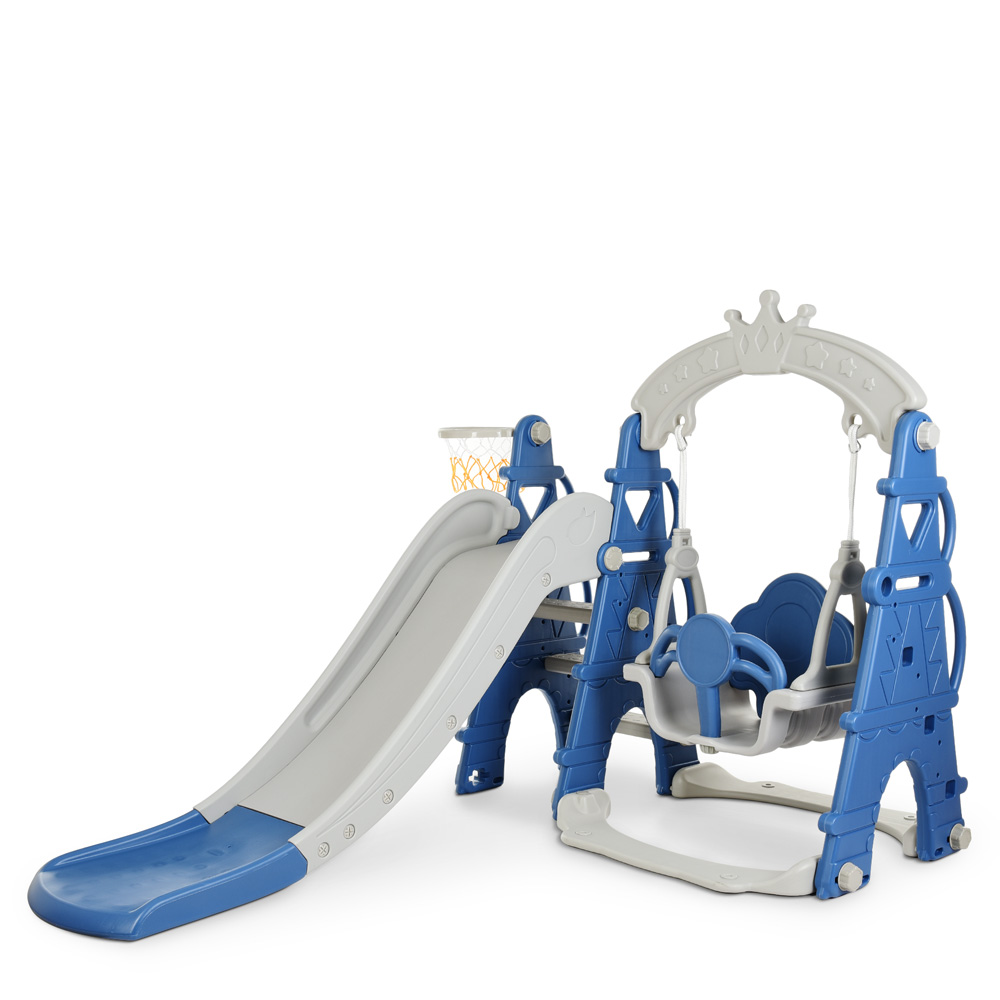 Гірка-гойдалка дитяча CASTLE-4, Сіро-синій, фото 1