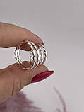 Срібні сережки кільця, фото 3