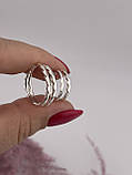 Срібні сережки кільця, фото 6