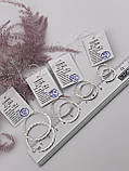 Срібні сережки кільця, фото 2