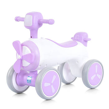 Каталка-толокар літачок (музика, світло, TF) Bambi M 5854E-9 Фіолетовий | Біговіл для найменших