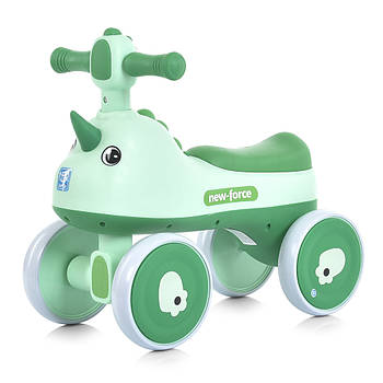 Каталка-толокар Єдиноріг (музика, світло, TF) Bambi M 5856E-5 Зелений | Біговіл для найменших