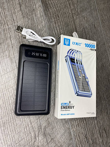 Power bank UKC SOLAR ENERGY Повербанк, на сонячній батареї 10000 mAh, фото 1