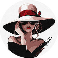 Картини по номерах акрил. "Модний силует" d26 см NoKHO-R1163/Ідейка/