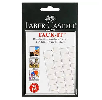 Клей багаторазового використання Tack-It Білого кольору Faber-Castell