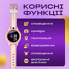 Смарт годинник з сім картою для дітей Meimi M3 4G з gps трекером і телефоном дитячі розумні годинник smart, фото 5