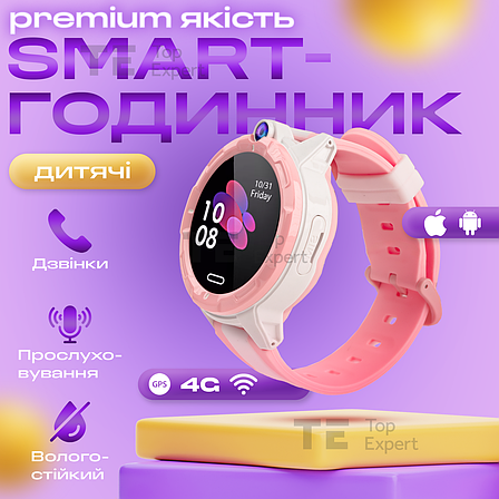 Смарт годинник з сім картою для дітей Meimi M3 4G з gps трекером і телефоном дитячі розумні годинник smart, фото 1
