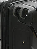 Валіза мала S поліпропілен чорна 55х38х24+5см/47л/2.8кг/Worldline 287, фото 7
