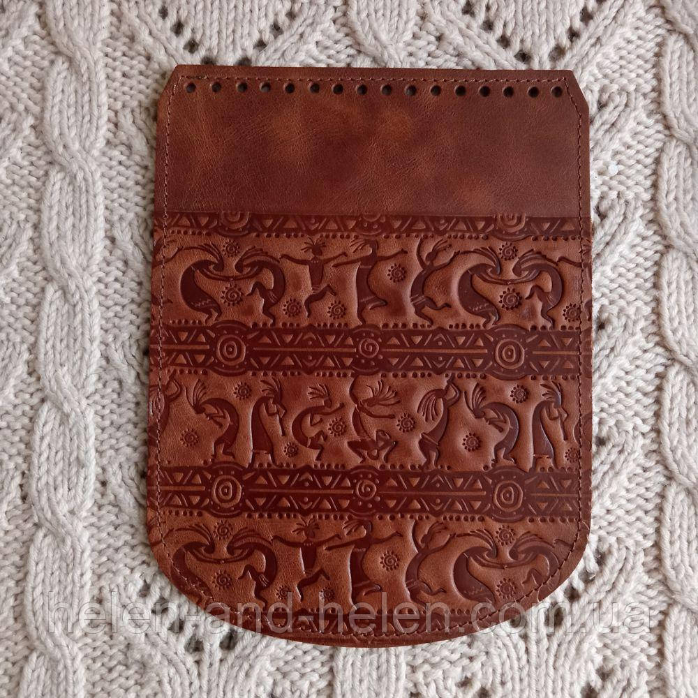 Клапан для рюкзака "Кокопеллі". Колір "Коньячний"., фото 1