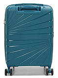 Валіза мала S поліпропілен зелена 55х38х24+5см/47л/2.8кг/Worldline 287, фото 3