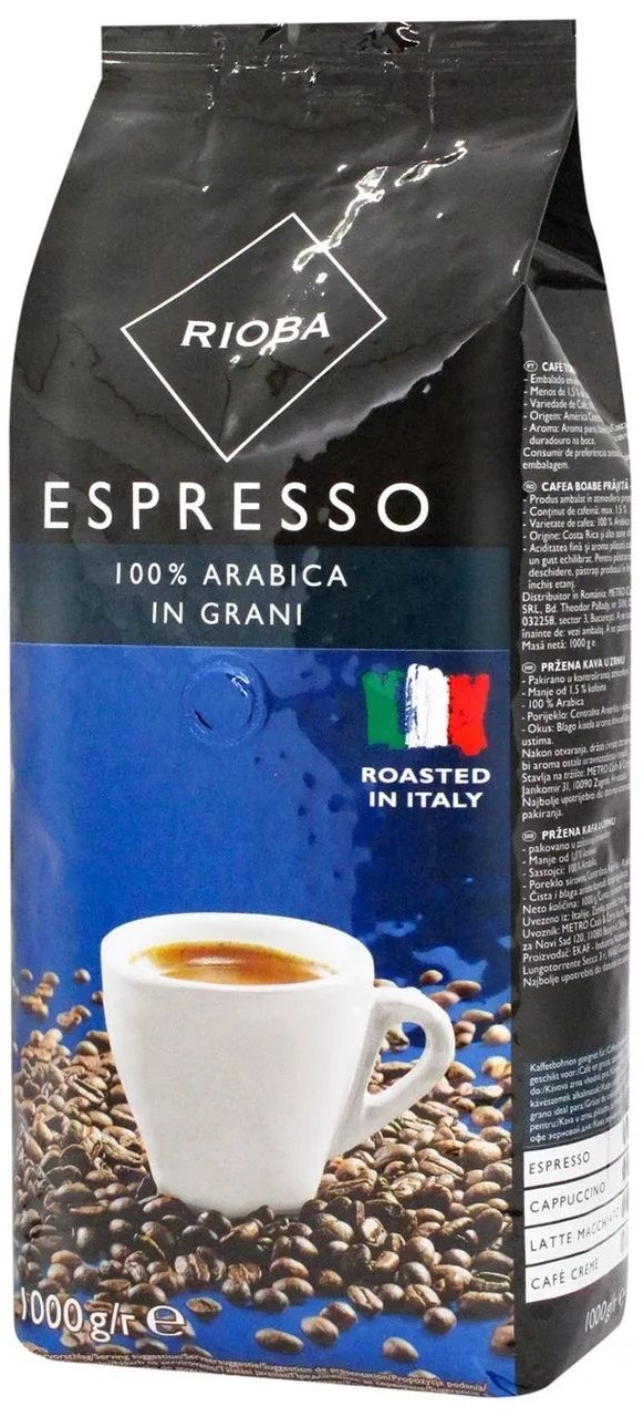 ОРИГІНАЛ! Кава в зернах Rioba Espresso 100% арабіка 1000г, Італія (Rioba Platinum)