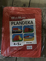 Тент 4х5м, помаранчевий, 80г/м2 (71-523-0)