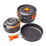 Набір туристичного посуду для походів (каструля + сковорода + чайник) СИЛА (960551), фото 5