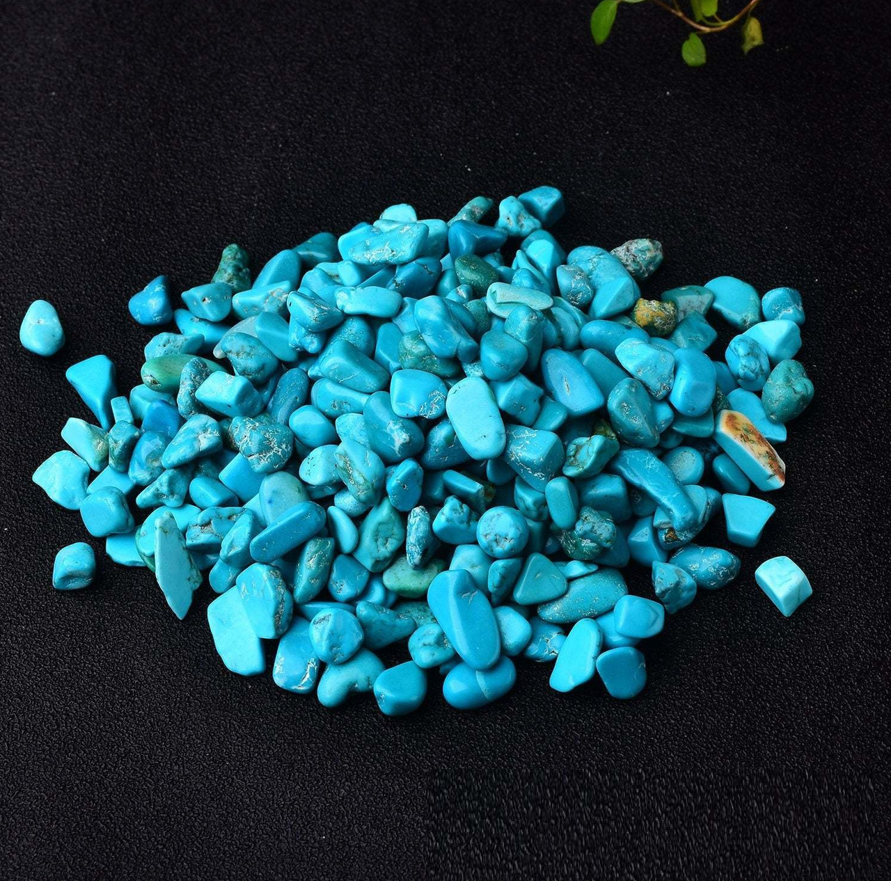 Крихта Бірюза  5-7 мм без отвору, галтовка з натурального каменю, ціна за 10 грам, фото 1