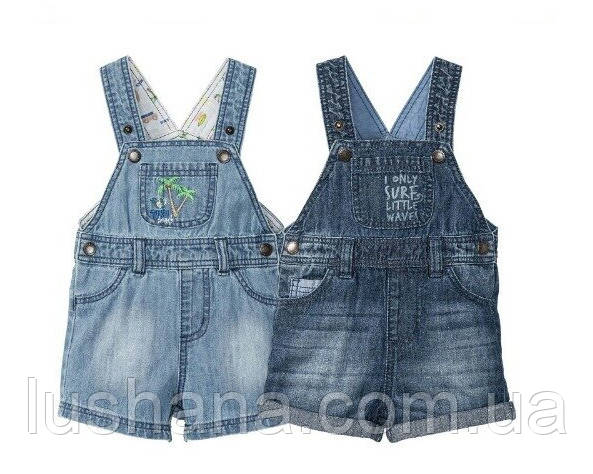 Джинсові комбінезони ромпери Lupilu на малюка  / набір 2 шт. / р.74, 6-9 міс., фото 1