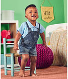 Набір дитячих джинсових комбінезонів ромперів Lupilu на малюка р.74, фото 3