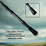 Палиці для скандинавської ходьби, Трекінгові палиці для гір походу, Туристичні палиці Hechpro чорні 3924, фото 2