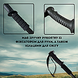 Палки для скандинавської спортивної ходьби похилого віку, Трекінгові палиці для альпінізму Hechpro 3924 чорні, фото 7