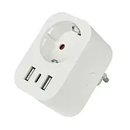 Розумна розетка з виходом USB + Type-C 1DAL | Wi-Fi перехідник (Y8101U-GE), фото 3