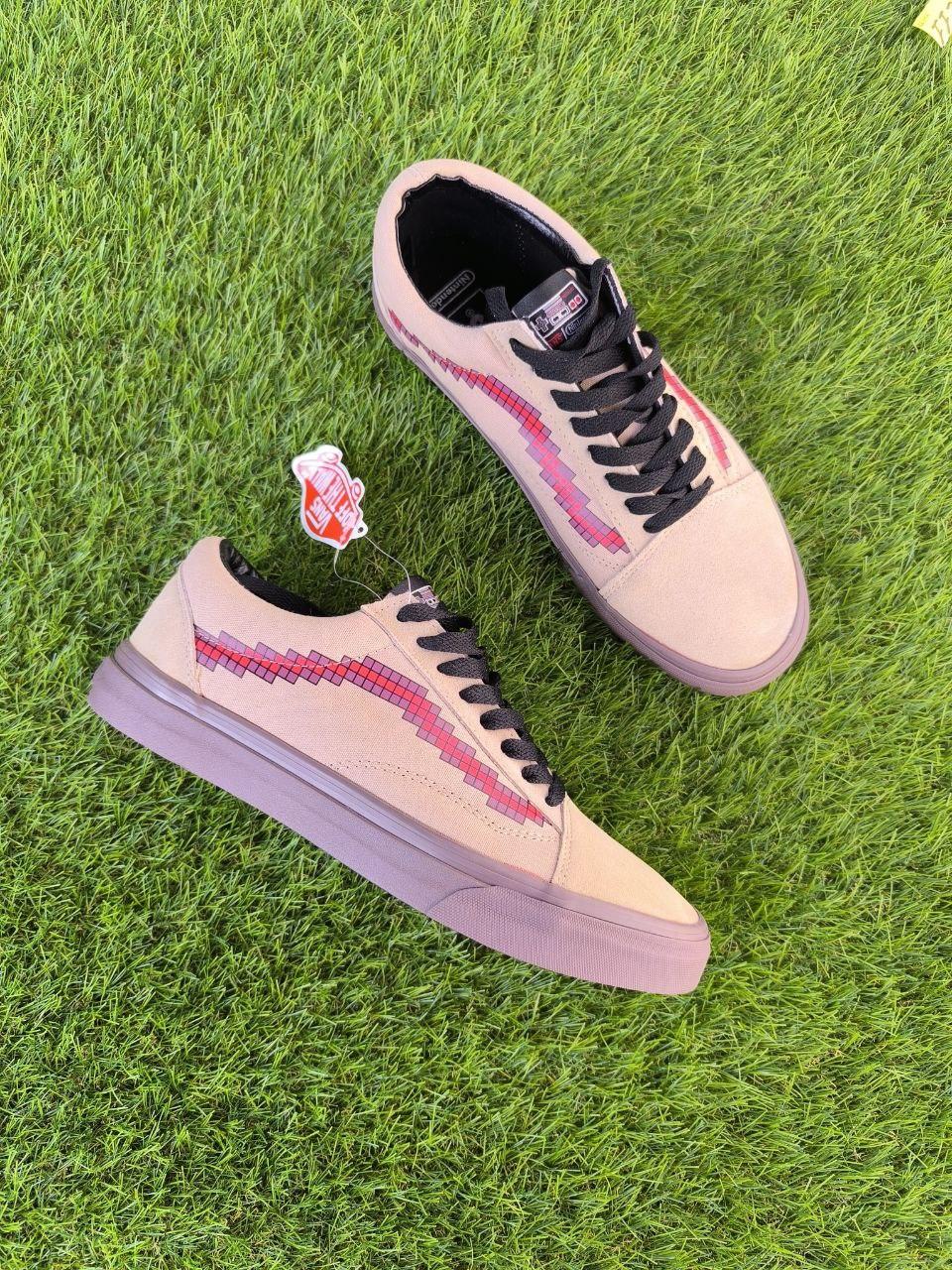 СКИДКА 42 р VANS NINTENDO GAME OVER OLD SKOOL замшеві демі демісезон ванси нінтендо бежеві сірі