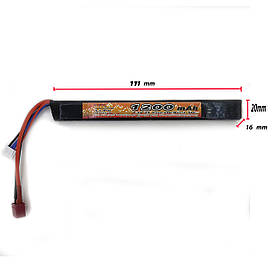 Акумулятор Li-Po 11.1V 1200mah - stick 20-40C Т-конектор (VBPower) (для страйкболу)