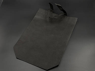 Еко сумка спанбонд. Цвет Черний. 30Х38Х10см