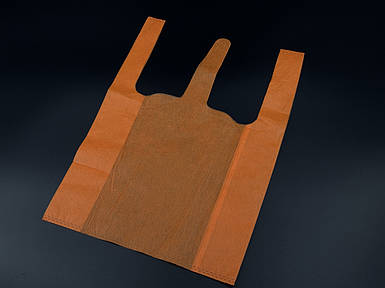 Еко сумка спанбонд. Цвет Оранжевый. 24х35см