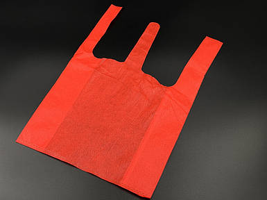 Еко сумка спанбонд. Цвет Красный. 24х45см