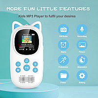 Плеєр MP3 Benjie M5 Kids Bluetooth 5.0 Hi-Fi 32Gb із зовнішнім динаміком Білий + синій, фото 4