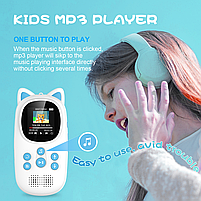 Плеєр MP3 Benjie M5 Kids Bluetooth 5.0 Hi-Fi 32Gb із зовнішнім динаміком Білий + синій, фото 5
